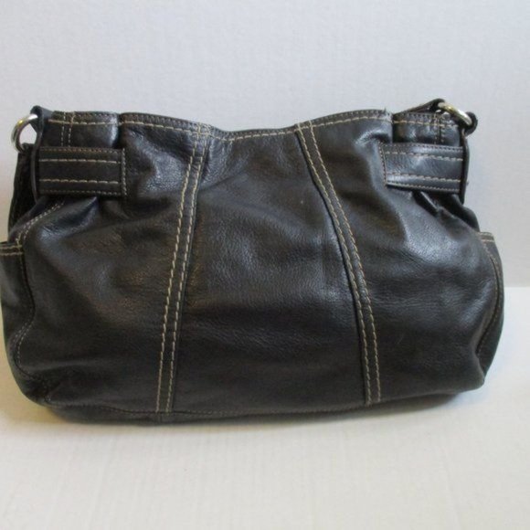 Tignanello Black Pebbled Leather HOBO Shoulder Bag - Picture 3 of 8